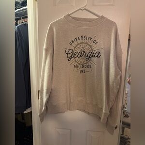 UGA Womens Champion Sweatshirt beige Heather XL